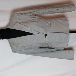 Banana Republic Classic Fit Striped Blazer. One Button Closure.